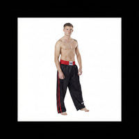 Hose Fighter - Satin - schwarz - roter Streifen