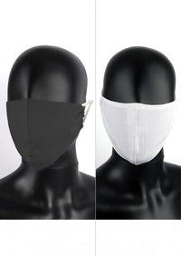 Gesichtsmaske - Mund- und Nasenabdeckung - schwarz-weiß